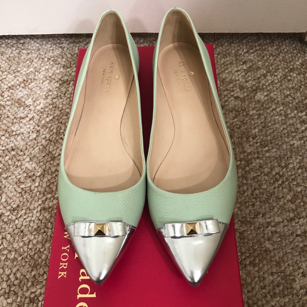 Kate Spade Ginny Too Mint Flats Size 9